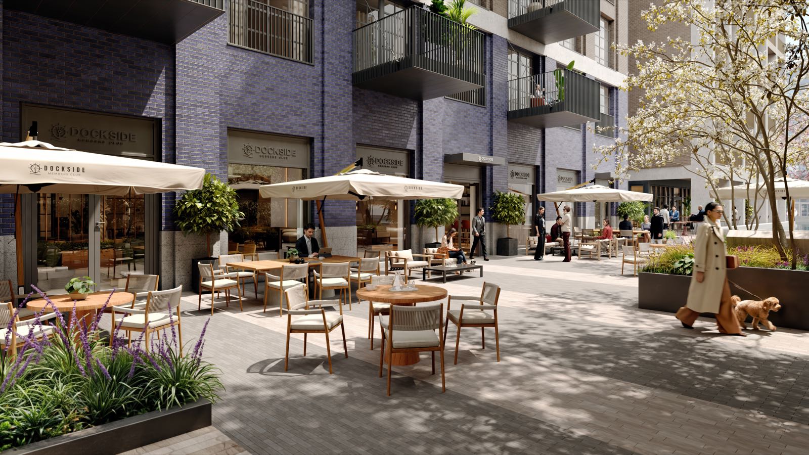 Ransome's Wharf Battersea SW11 London Dockside Restaurant exterior with al fresco dining