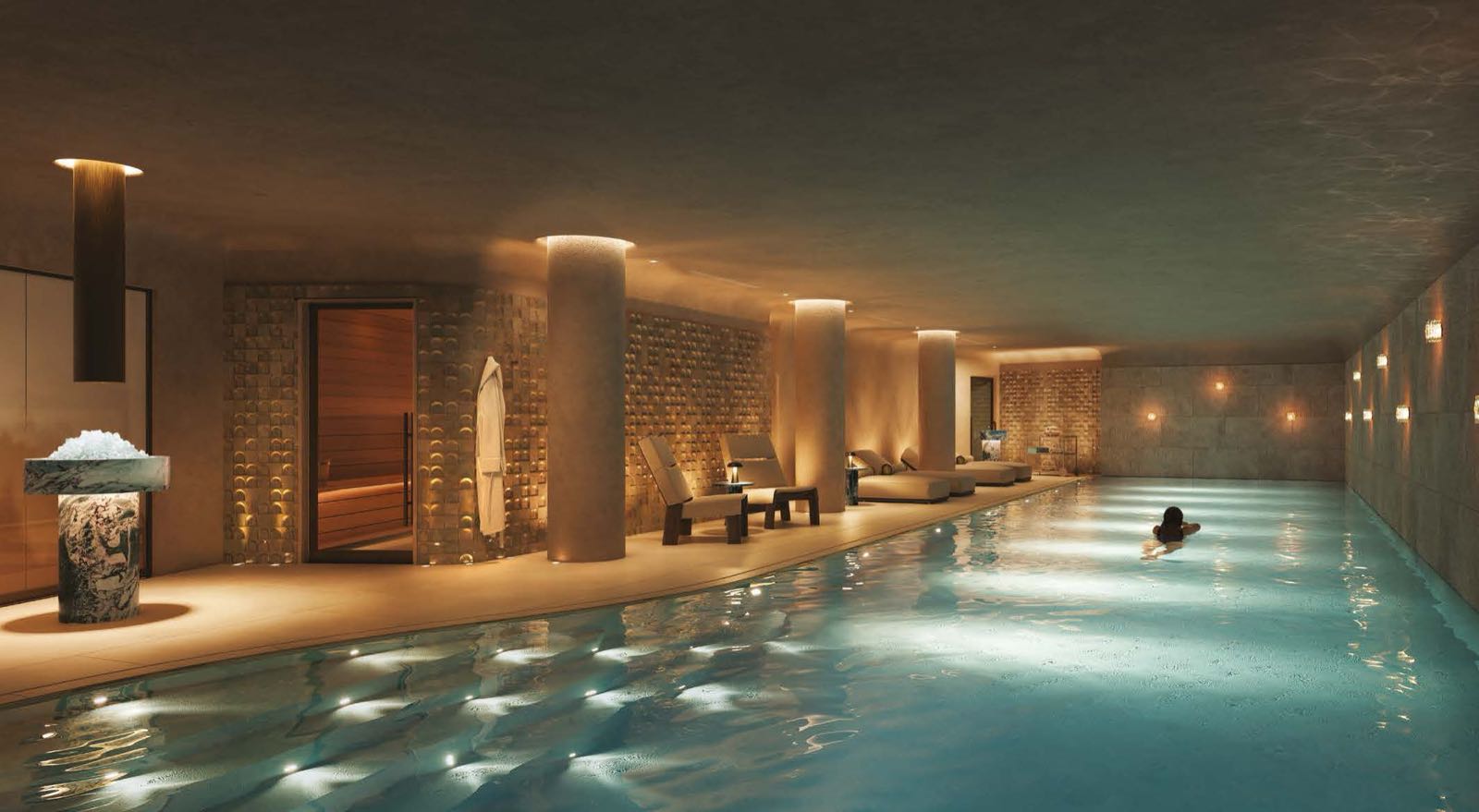 Trillium Paddington W2 London private 20-metre indoor swimming pool within the residents' wellness suite